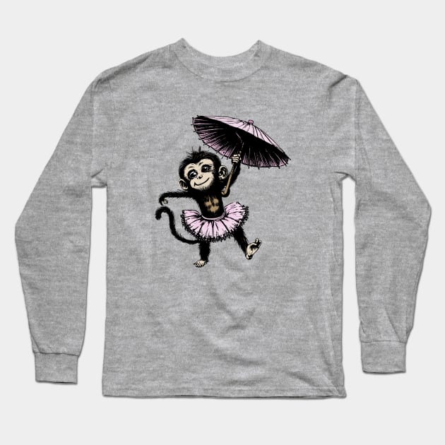 Monkeying Around Long Sleeve T-Shirt by pixelvision